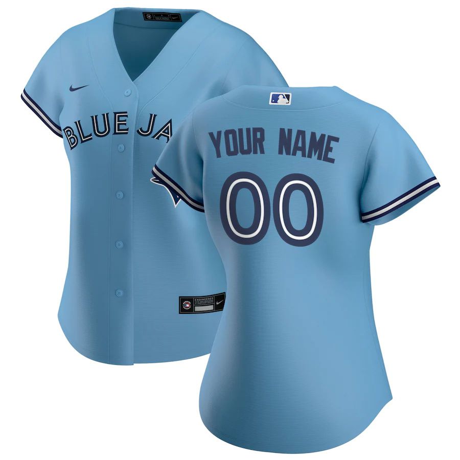 Womens Toronto Blue Jays Nike Blue Replica Custom MLB Jerseys->customized mlb jersey->Custom Jersey